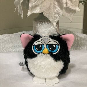 Hasbro Black and White Stuffed Animal with Blue Eyes